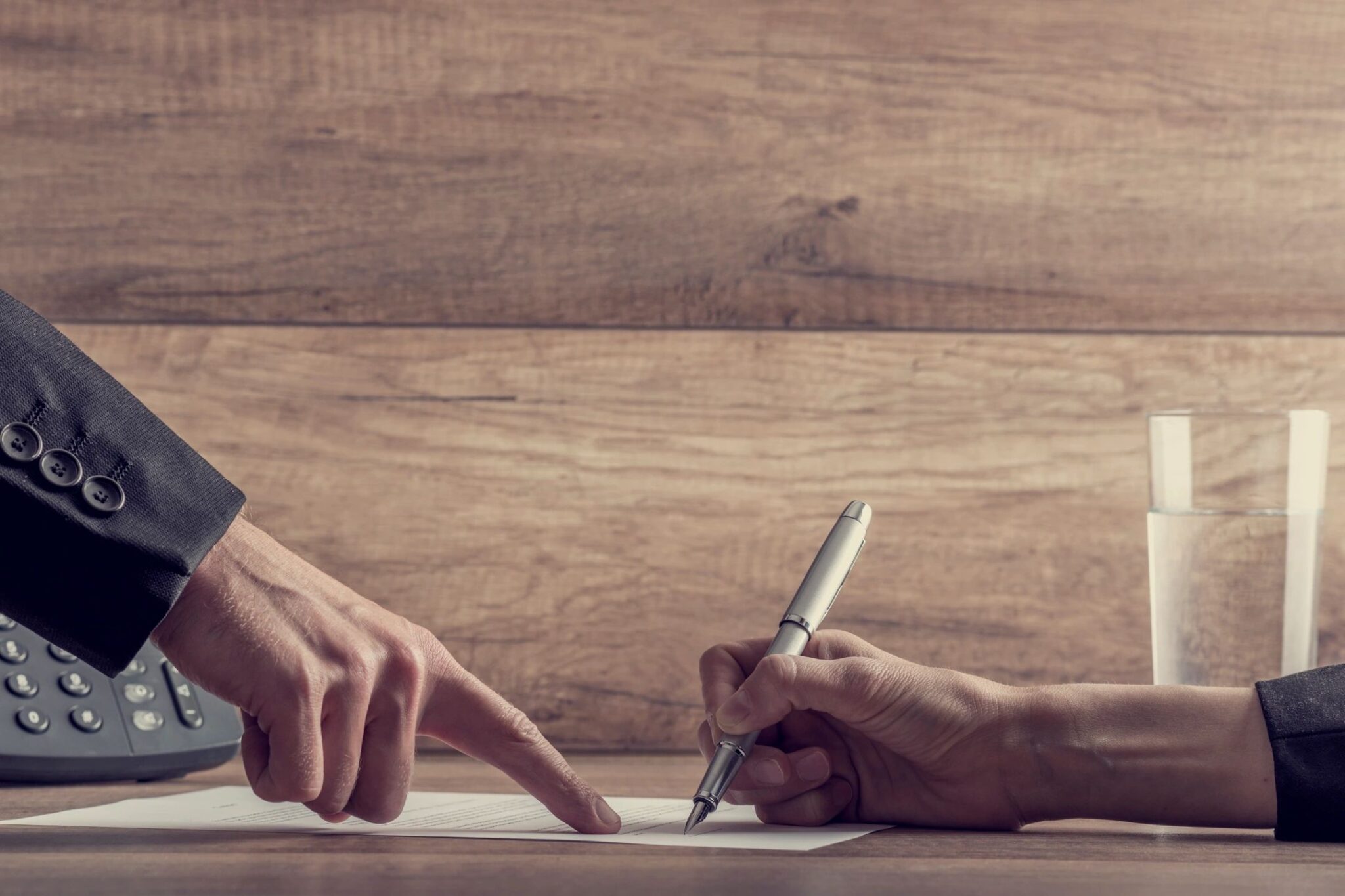 person signing document where indicated by attorney